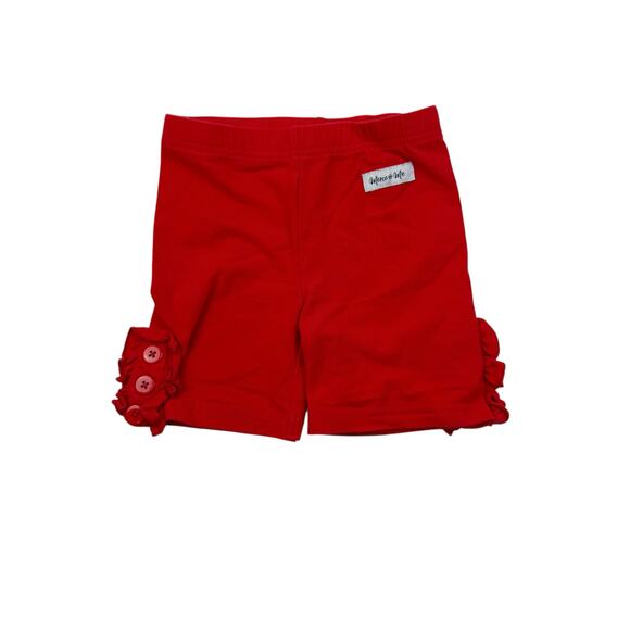 Merce & Me Red Ruffle Shorts - Picture 1 of 5